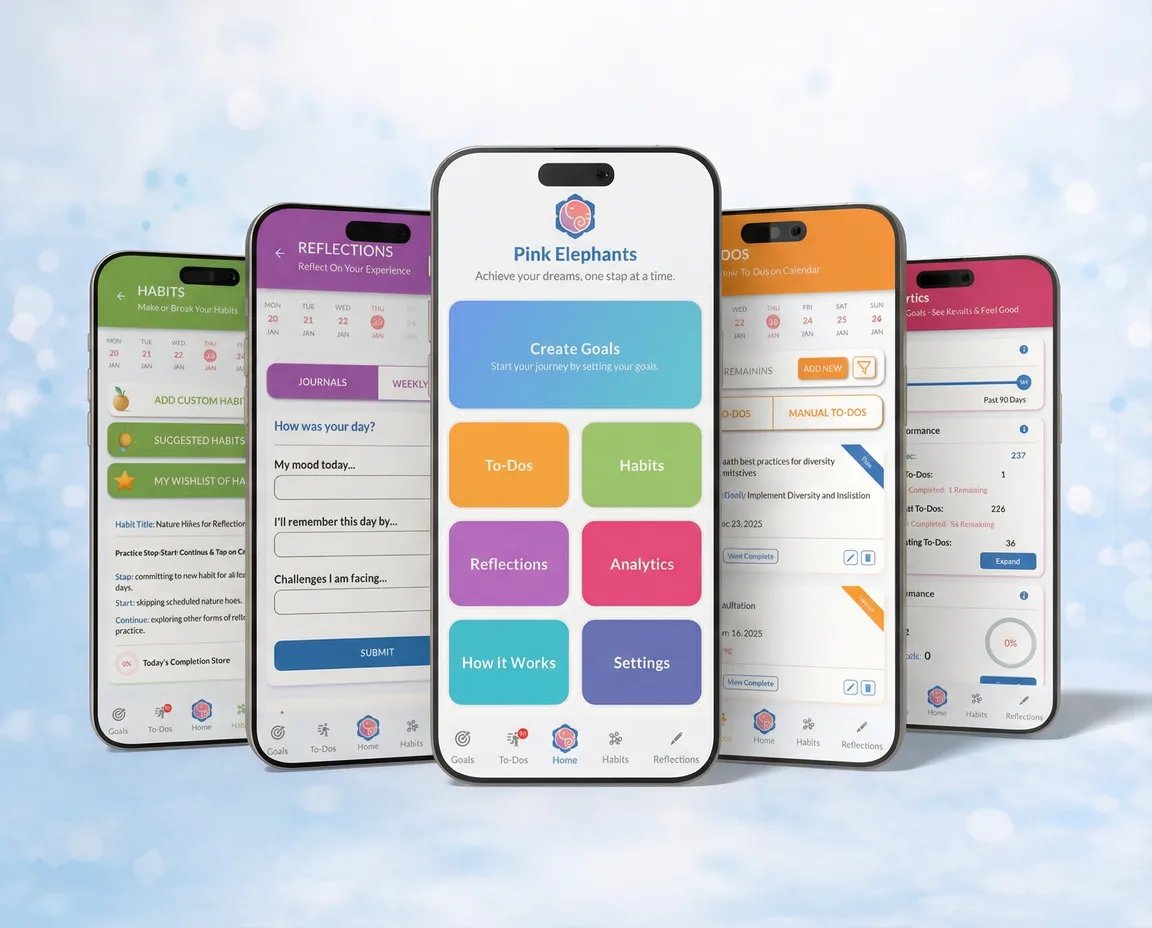 Pink Elephants App app screenshot